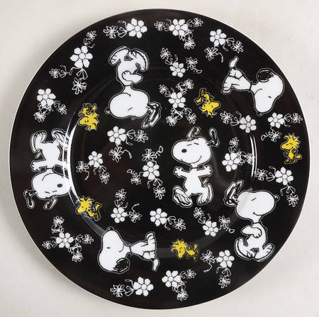 Peanuts Floral Salad Plate