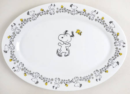 Peanuts Floral 14" Oval Serving Platter