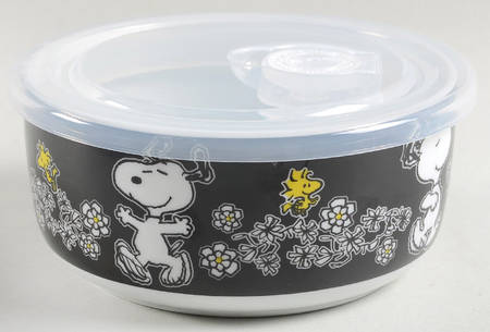 Peanuts Floral Small Serve & Store Bowl & Lid