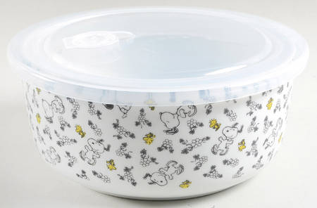 Peanuts Floral Large Serve & Store Bowl & Lid