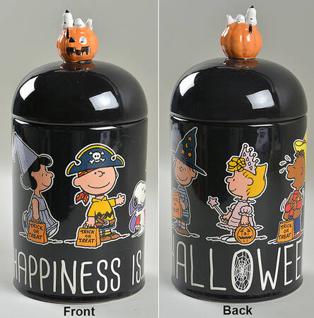 Peanuts Halloween Cookie Jar & Lid