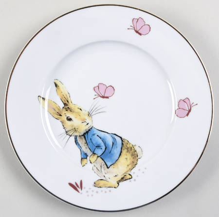 Peter Rabbit Gold Salad Plate