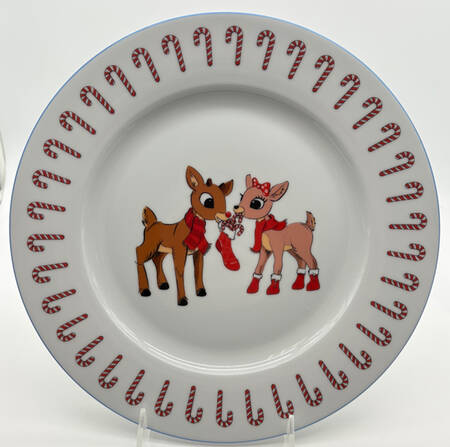 Rudolph Christmas Dinner Plate