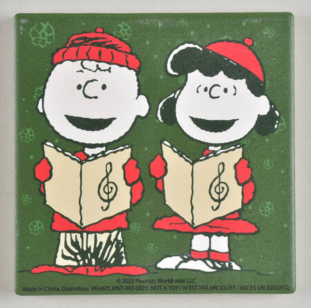 Peanuts Christmas Square Corkback Coaster
