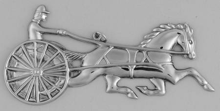American Heritage-Ornament Horse & Sulky-Gorham-Silverplate - No Box