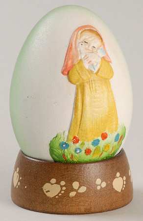Anri Annual Egg-Ferrandiz Girl With Dove - Boxed