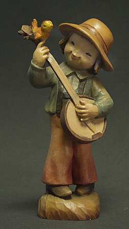 Ferrandiz Wood Figurines 6" Happy Strummer - No Box