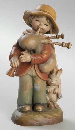 Ferrandiz Wood Figurines 6" Jolly Piper - With Box Bx371