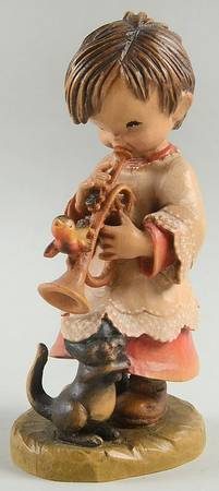 Ferrandiz Wood Figurines 6" The Trumpeter - No Box