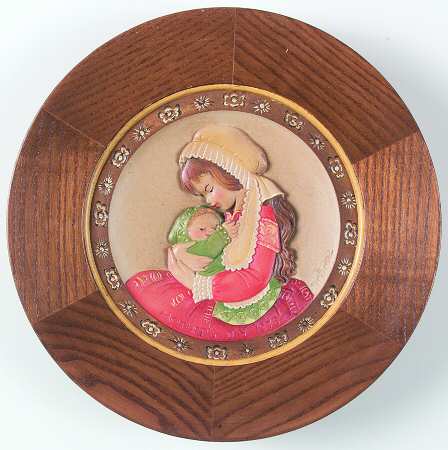Ferrandiz Mother's Day Plate Mother And Child (Anri) - No Box