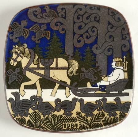 Kalevala Annual Plate Lemminkainen's Magic Feathers - No Box
