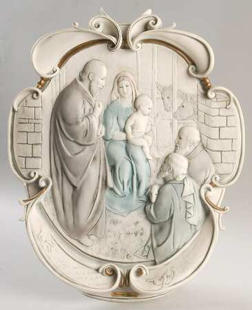Religious Nativity Plaque - With Box