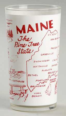 States Glasses-Clear Maine - No Box