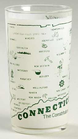 States Glasses-Clear Connecticut - No Box