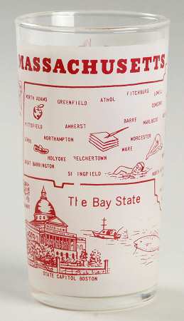 States Glasses-Clear Massachusetts - No Box