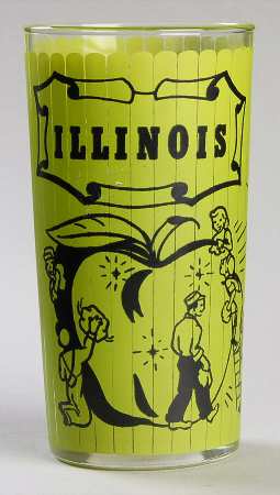 States Glasses-Clear Illinois - No Box
