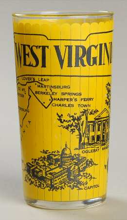 States Glasses-Clear West Virginia - No Box