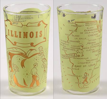 States Glasses-Clear Illinois - No Box