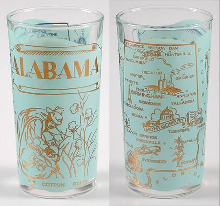 States Glasses-Clear Alabama - No Box