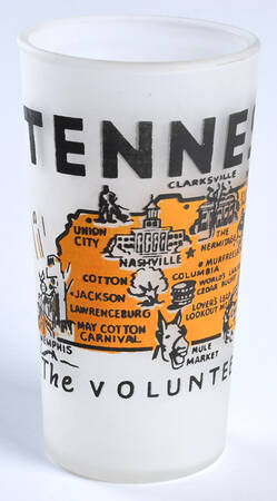 State Glasses-Frosted Tennessee-Orange - No Box