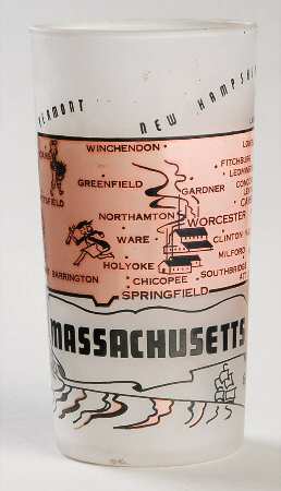 State Glasses-Frosted Massachusetts - No Box
