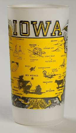 State Glasses-Frosted Iowa - No Box