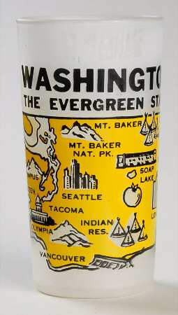 State Glasses-Frosted Washington - No Box
