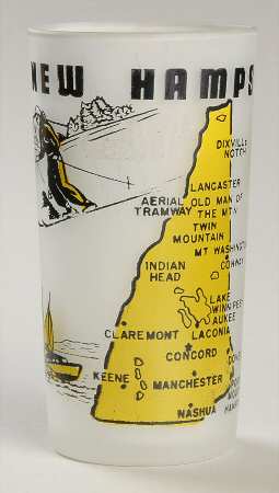 State Glasses-Frosted New Hampshire - No Box