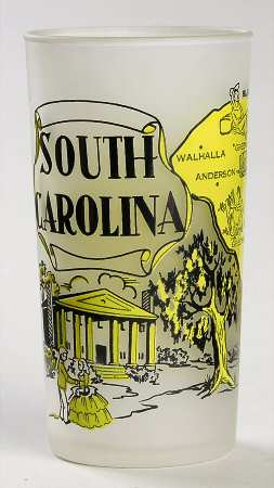 State Glasses-Frosted South Carolina - No Box