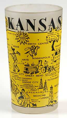 State Glasses-Frosted Kansas - No Box