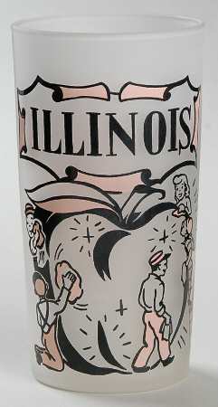 State Glasses-Frosted Illinois - No Box