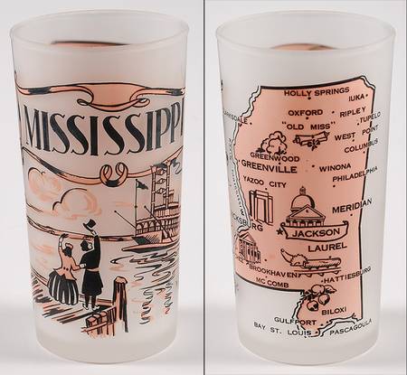 State Glasses-Frosted Mississippi - No Box
