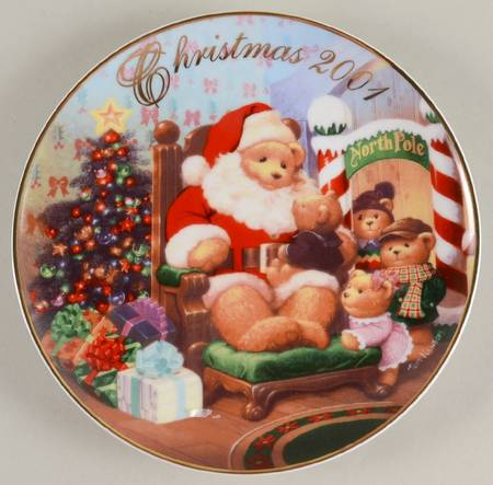 Christmas Plate A Visit With Santa - Boxed