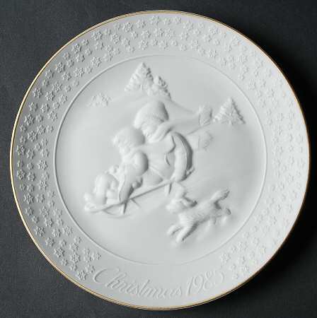 Christmas Plate A Childs Christmas-White - Boxed