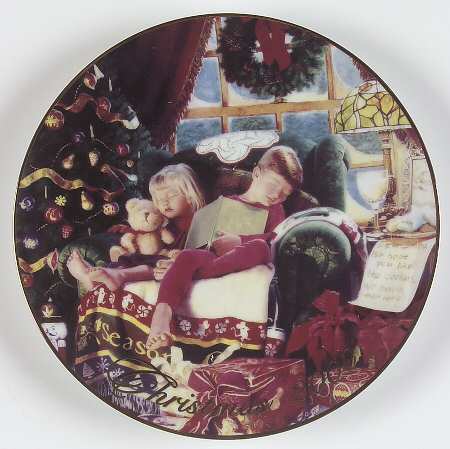 Christmas Plate Christmas Dreams-Caucasian - No Box