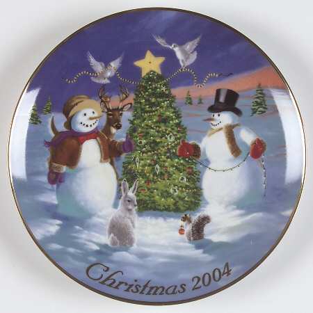 Christmas Plate Trimming The Tree With Friends - No Box
