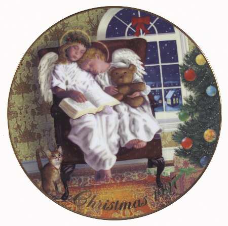 Christmas Plate Heavenly Dreams-Caucasian - Boxed