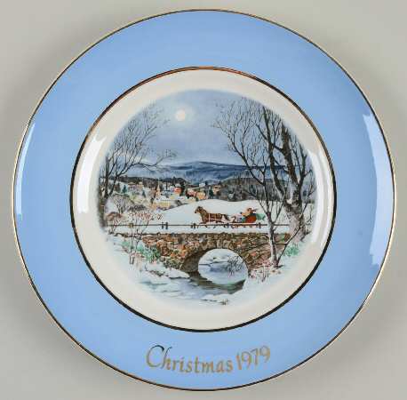 Christmas Plate Dashing Through The Snow - No Box