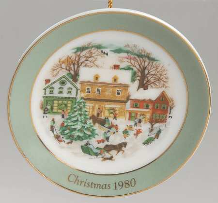 Avon Miniature Christmas Plate Christmas 1980 - Boxed
