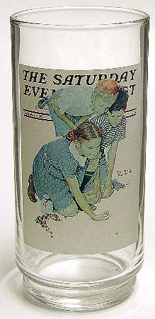 Saturday Evening Post Glasses Knuckles Down - No Box