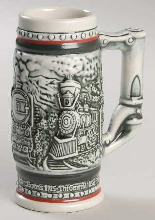Miniature Avon Steins Age Of The Iron Horse Mini Stein - No Box