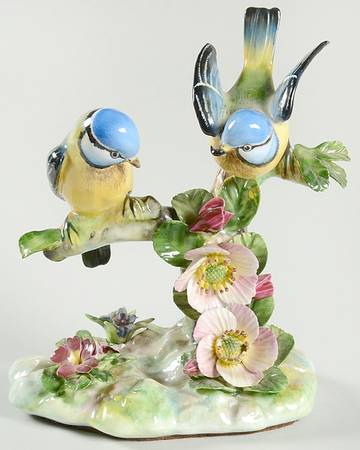 Bird Figurines-Royal Adderley Blue Tit(Two) Style One - No Box