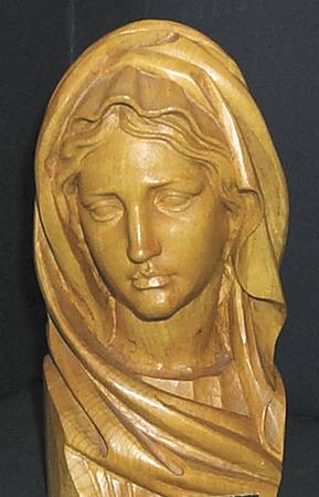 Anri Wood Carved Figurines Madonna Bust-Natural - No Box
