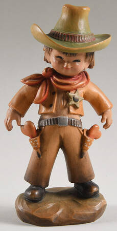 Anri Wood Carved Figurines Cowboy - No Box