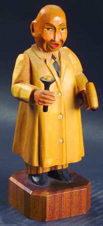 Anri Wood Carved Figurines Psychiatrist - Boxed
