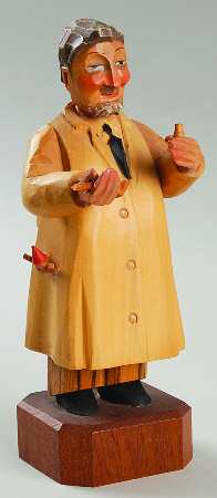 Anri Wood Carved Figurines Pediatrician - With Box
