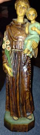 Anri Wood Carved Figurines St Anthony - Boxed