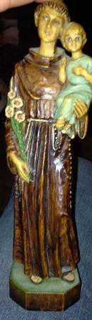Anri Wood Carved Figurines St Anthony - Boxed