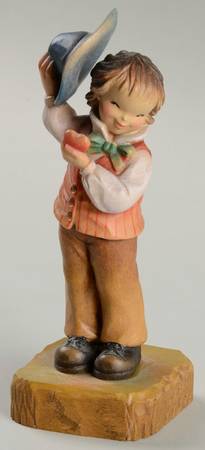 Anri Wood Carved Figurines With All My Heart - No Box