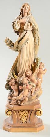 Anri Wood Carved Figurines Assumption - No Box